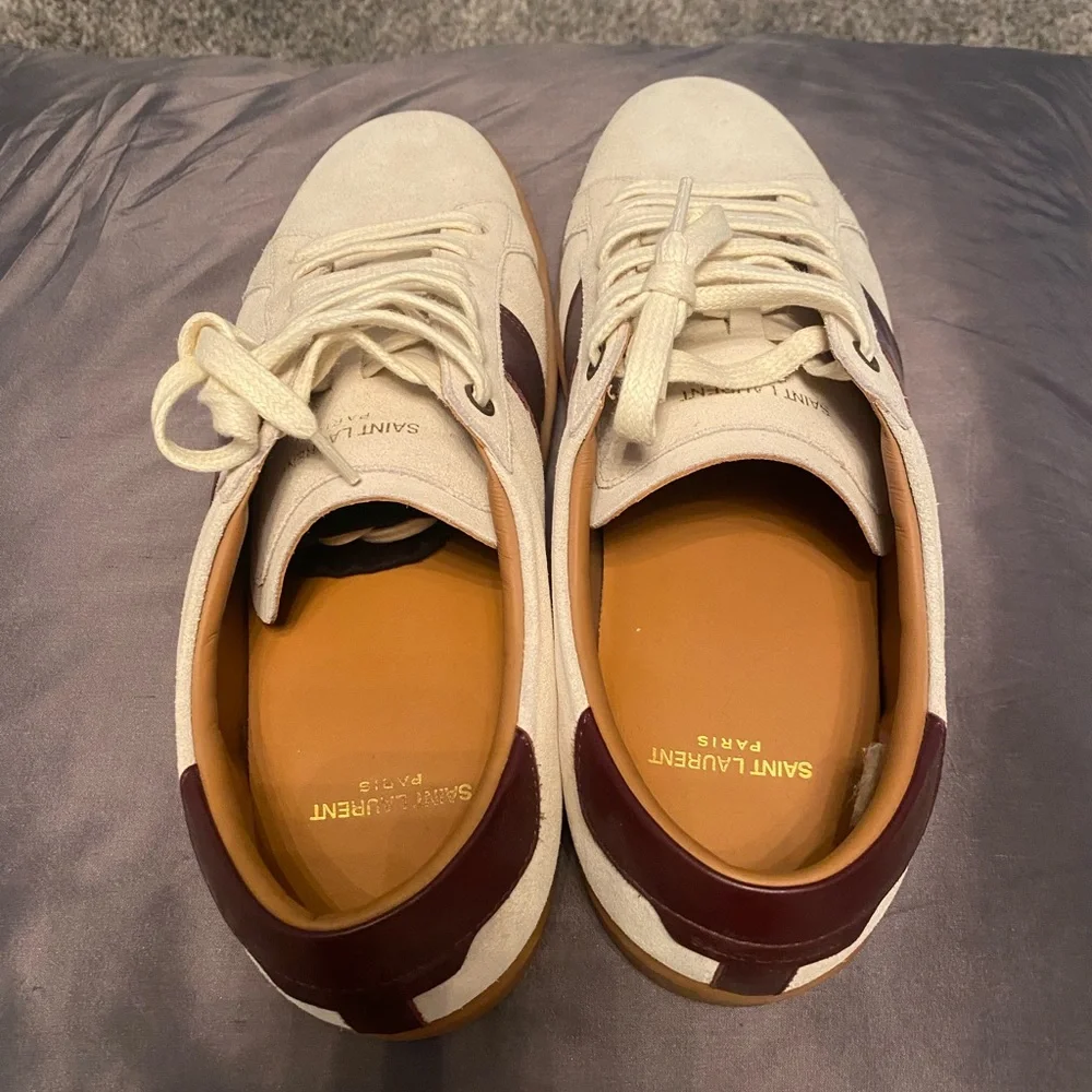 Saint Laurent Cream and Brown Sneakers - Picture 5 of 6